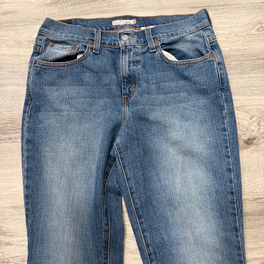 Levis 515 Boot Cut Jeans Womens 8S Medium Wash Denim Mid Rise Blue Pants - Picture 7 of 12